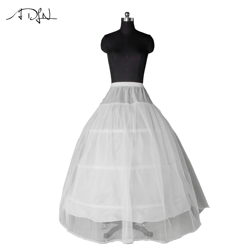 

ADLN Hot Selling 3 Hoop Ball Gown Petticoat Wedding Dress Underskirt White Color In Stock
