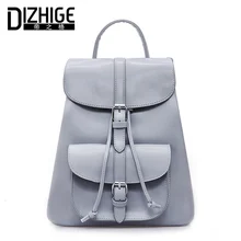 Dizhige бренд известный сплошной черный Для женщин рюкзак drawstring Школьный Рюкзак Для Подростка Обувь для девочек из искусственной кожи рюкзак Для женщин рюкзак