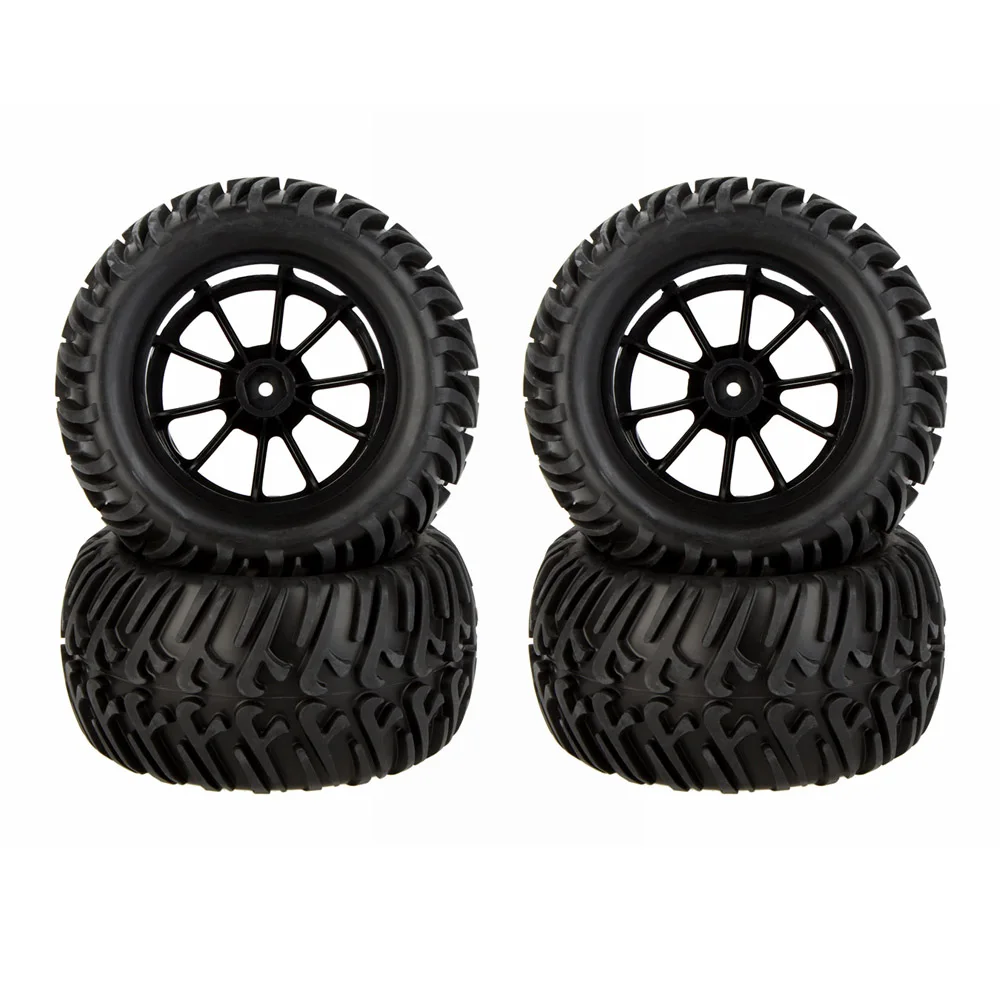 

4Pcs High Performance 1/10 Truck Wheel Rim and Tire 8010 for Traxxas HSP Tamiya HPI Kyosho RC Car