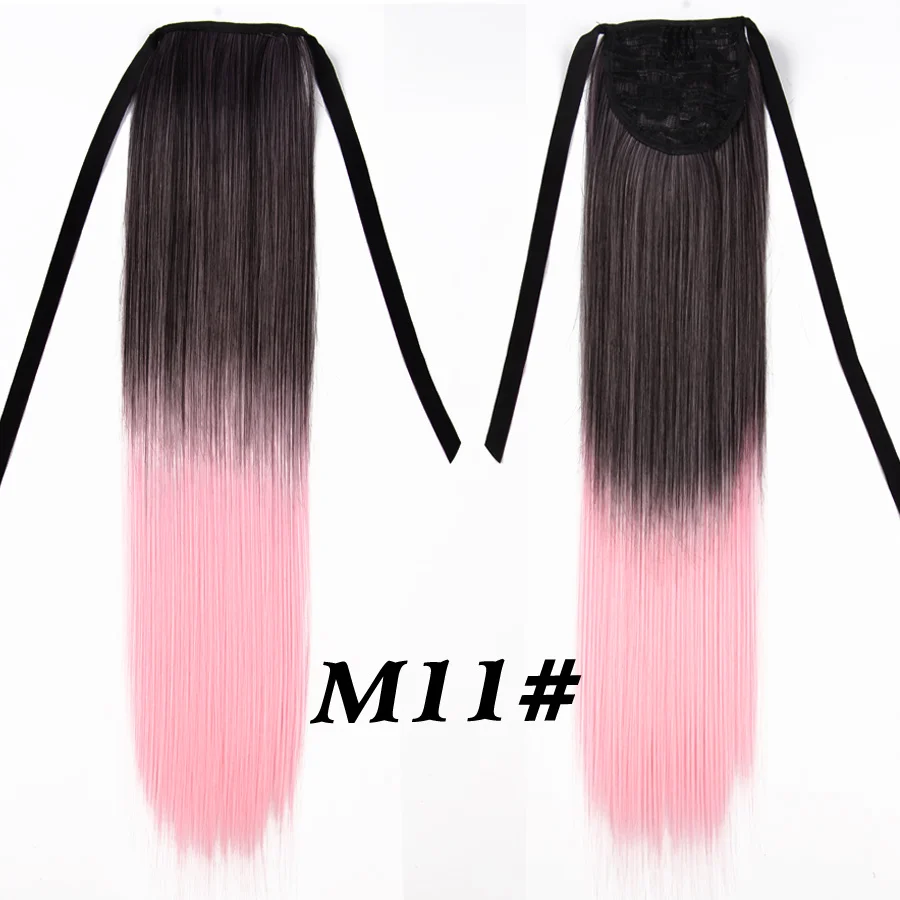 AliLeader Long Straight Ombre Pony Tail Hair Extensions 20 Inch 51Cm Clip In Synthetic Fake Hair Pieces And Ponytails AliLeader Long Straight Ombre Pony Tail Hair Extensions 20 Inch 51Cm Clip In Synthetic Fake Hair Pieces And Ponytails