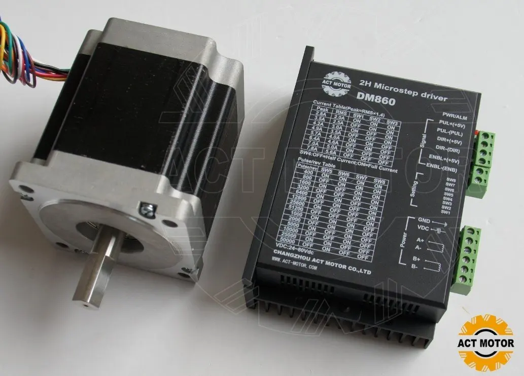 nema34 stepper motor 2.8A/ 890oz-in with driver,peak 7.8A ,256micsteps CNC control kit цена nema34 stepper motor 2.8A/ 890oz-in with driver,peak 7.8A ,256micsteps CNC control kit цены онлайн