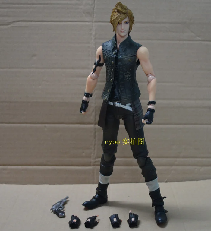 Оригинальный Play Arts KAI Final Fantasy XV Prompto Argentum ПВХ фигурка Коллекционная модель игрушки