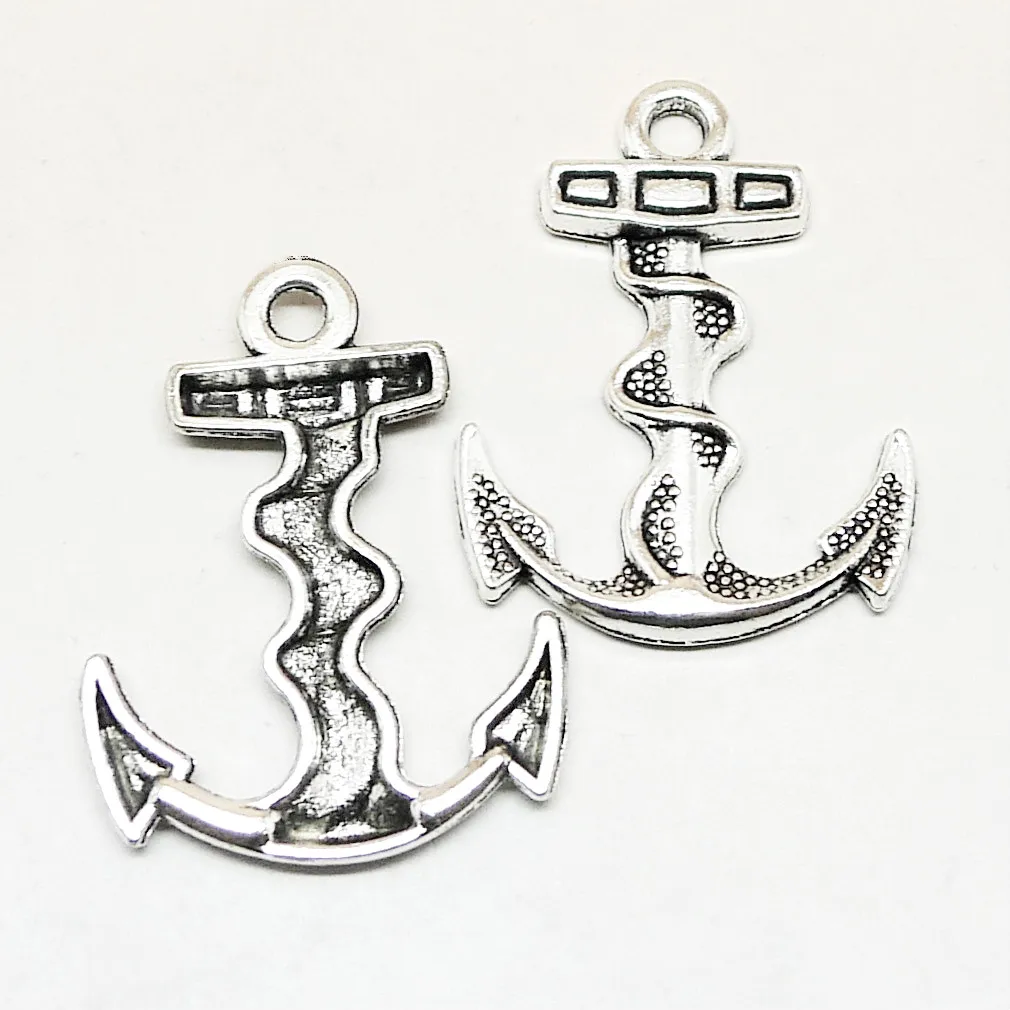 

5PCS 34x25MM DIY Vintage Silver Anchor Charms For Necklace Bracelet Earring Keychain Alloy Jewelry Trinket Accessories Wholesale