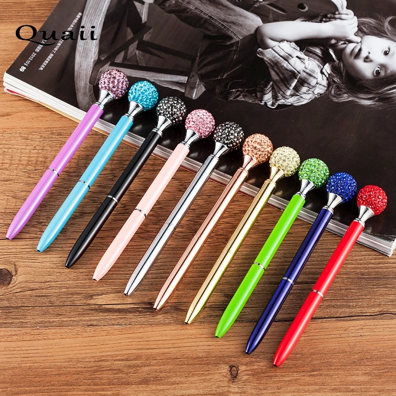 QUAII Crystal Ballpen Diamond Ballpoint Pens For School Office