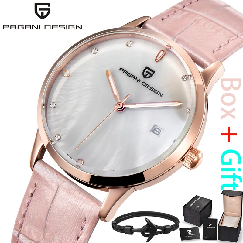 

PAGANI DESIGN Brand Quartz Luxury Waterproof relogio femino Leather Strap Top Business Casual Watch lady Date reloj mujer+Box