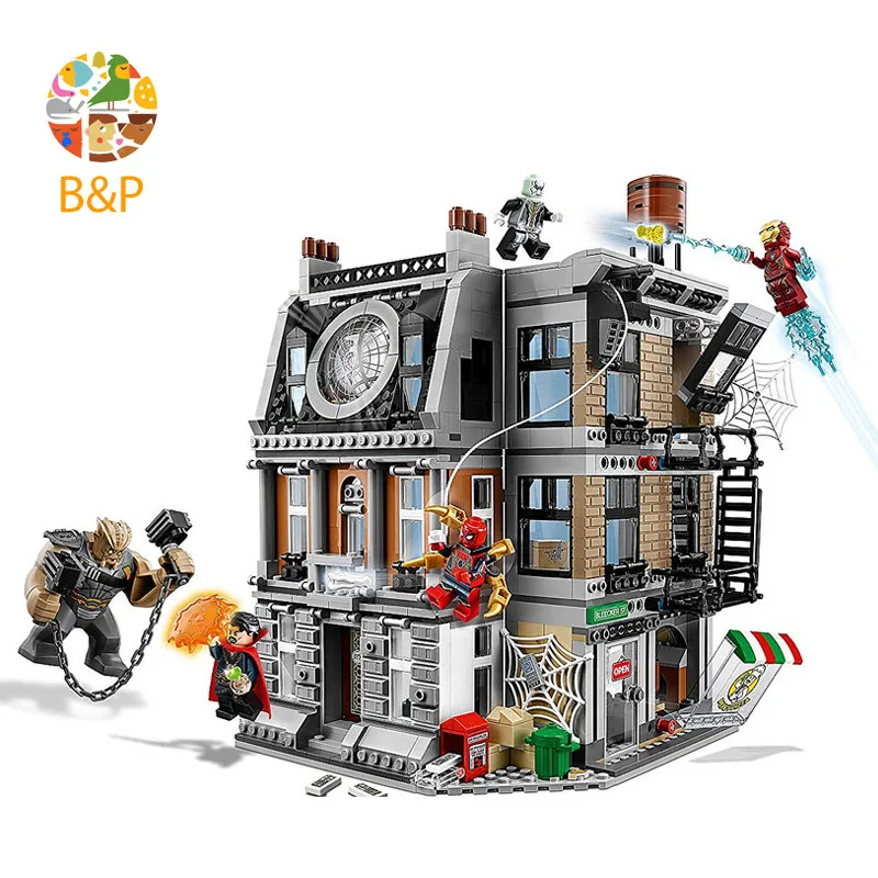

Legoing 76108 1044pcs Super Heroes series The Sanctum Sanctorum Showdown Building Blocks Toys For Children Gift 10840
