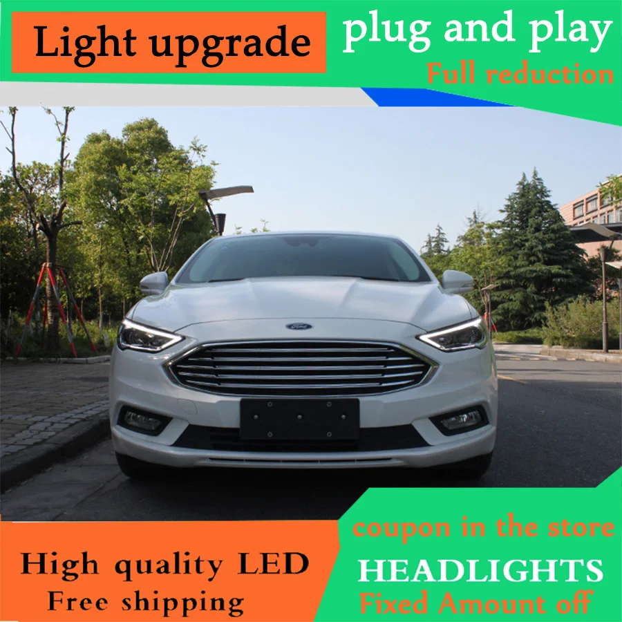 D-YL Автомобиль Стайлинг фара для Ford Mondeo фары fusion светодиодный фары DRL Hid биксеноновые фары объектив