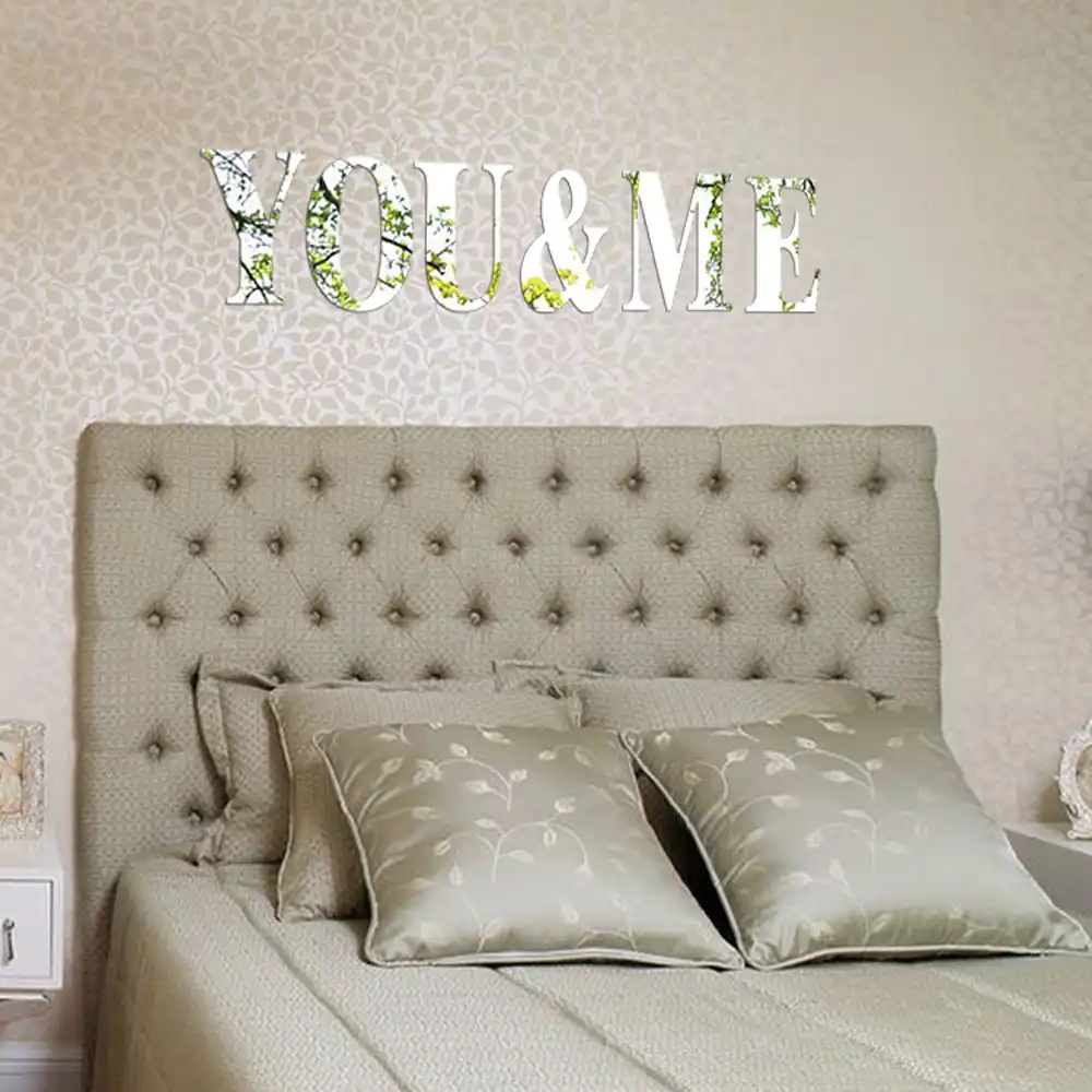 Espejo Adhesivo De Pared 26 Letras Mural Artistico De Manualidades