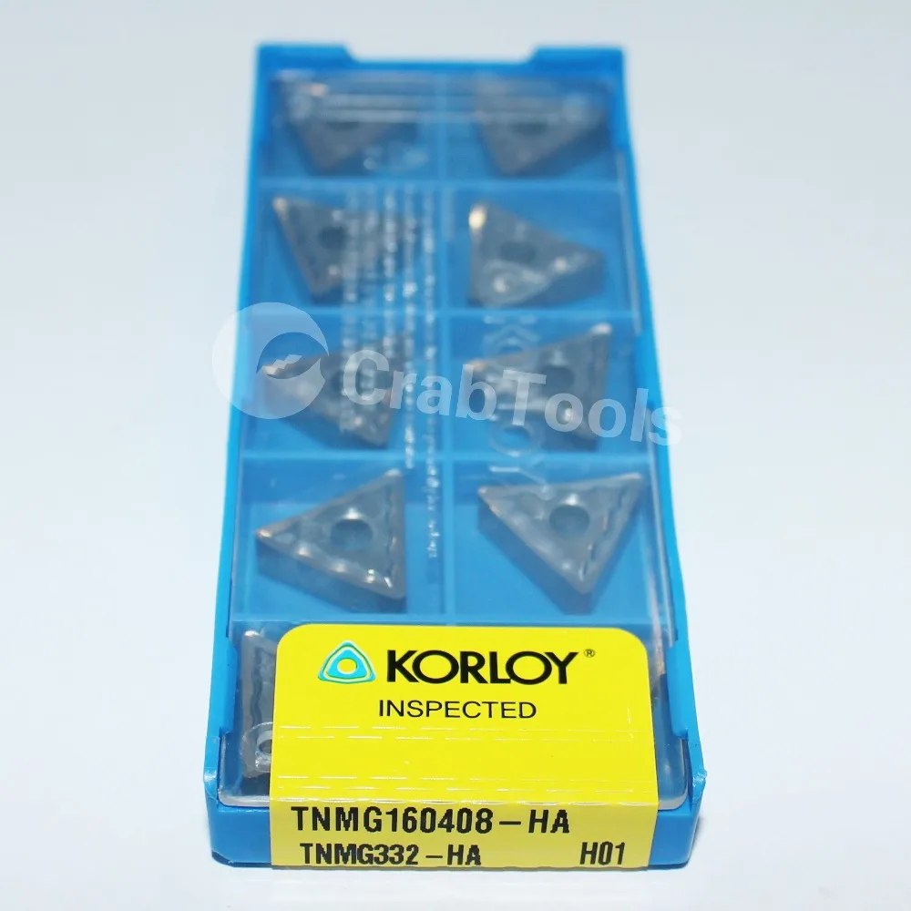 Краб инструменты Korloy 10 шт. TNMG160408 HA H01 для металлорежущих токарных стаков токарный