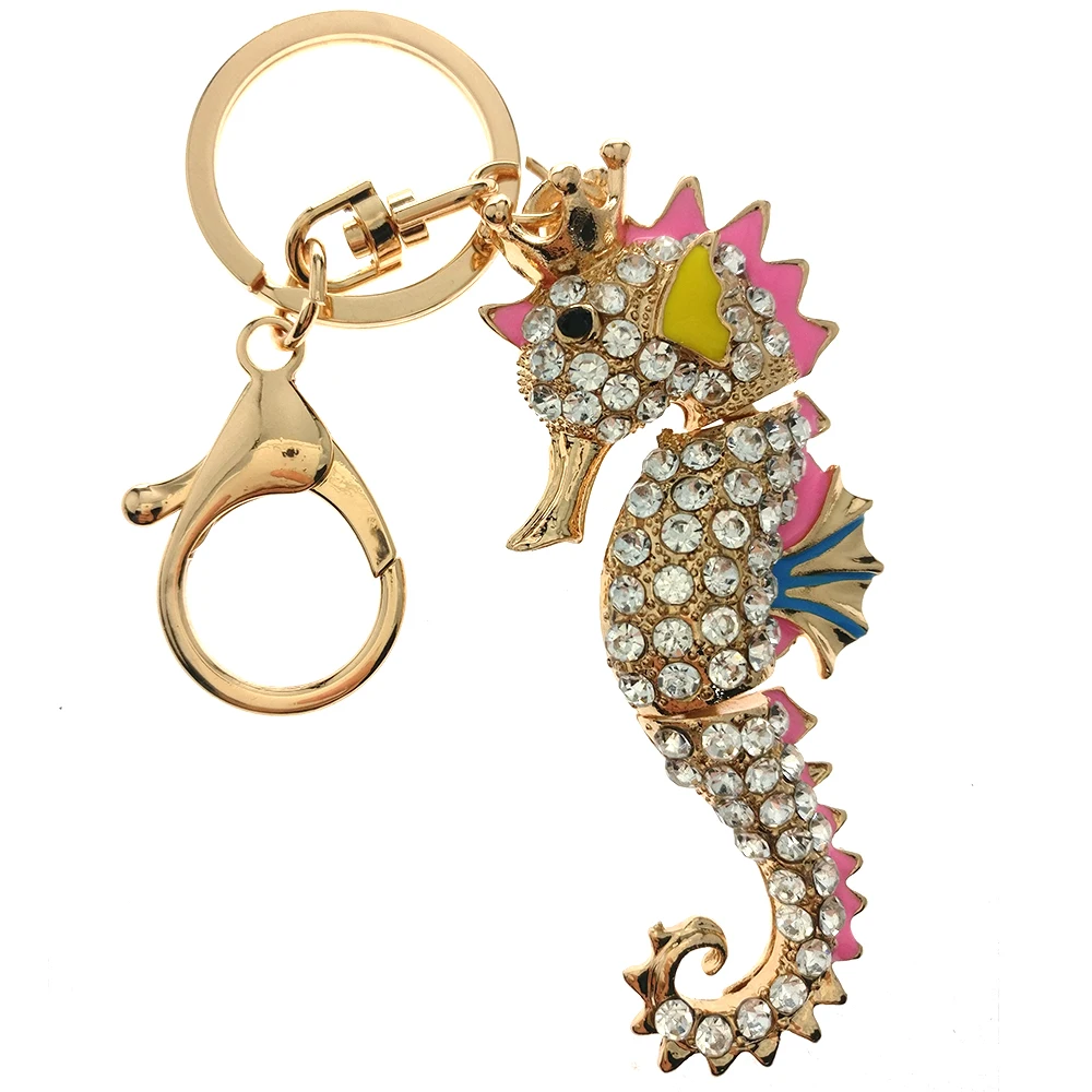 Showtrue 2017 Colorful Dragon Car Crystal HandBag Pendant Keychain For Bag key holder Key Zinc alloy Keyring | Украшения и