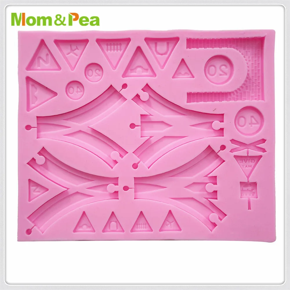 Mom&ampPea MPA0692 Splicing Rail Shaped Silicone Mold Cake Decoration Fondant 3D Food Grade | Дом и сад