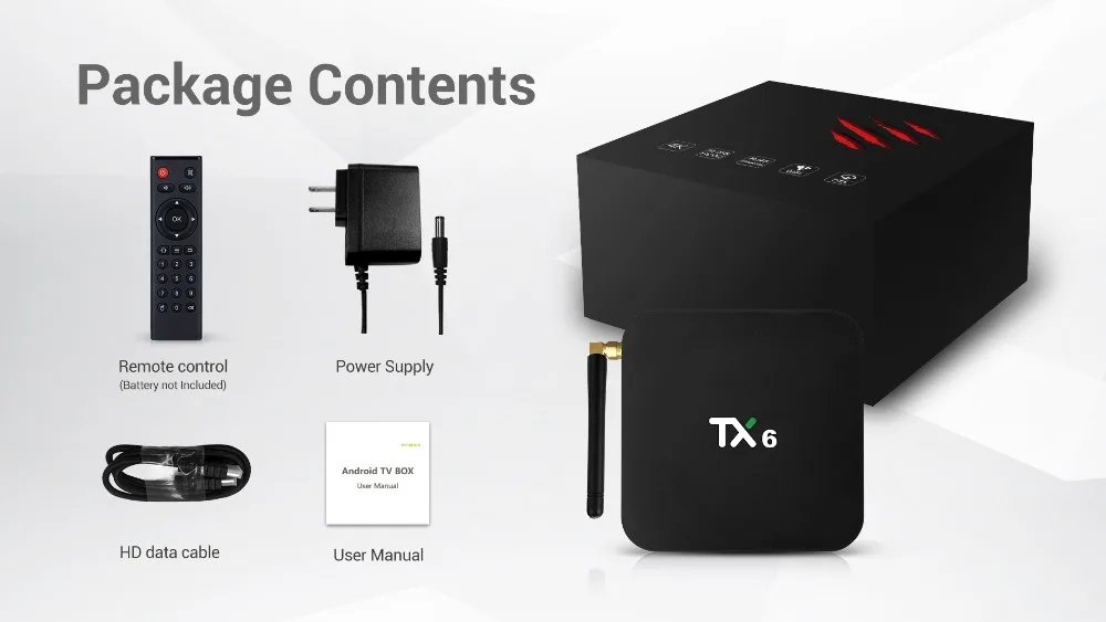 VHXSIN 20 шт./лот TX6 H6 4 Гб DDR3 32 ГБ памяти на носителе EMMC 2,4 ГГц Wi-Fi 5 ГГц BT4.1 Поддержка 4K H.265 WI-FI