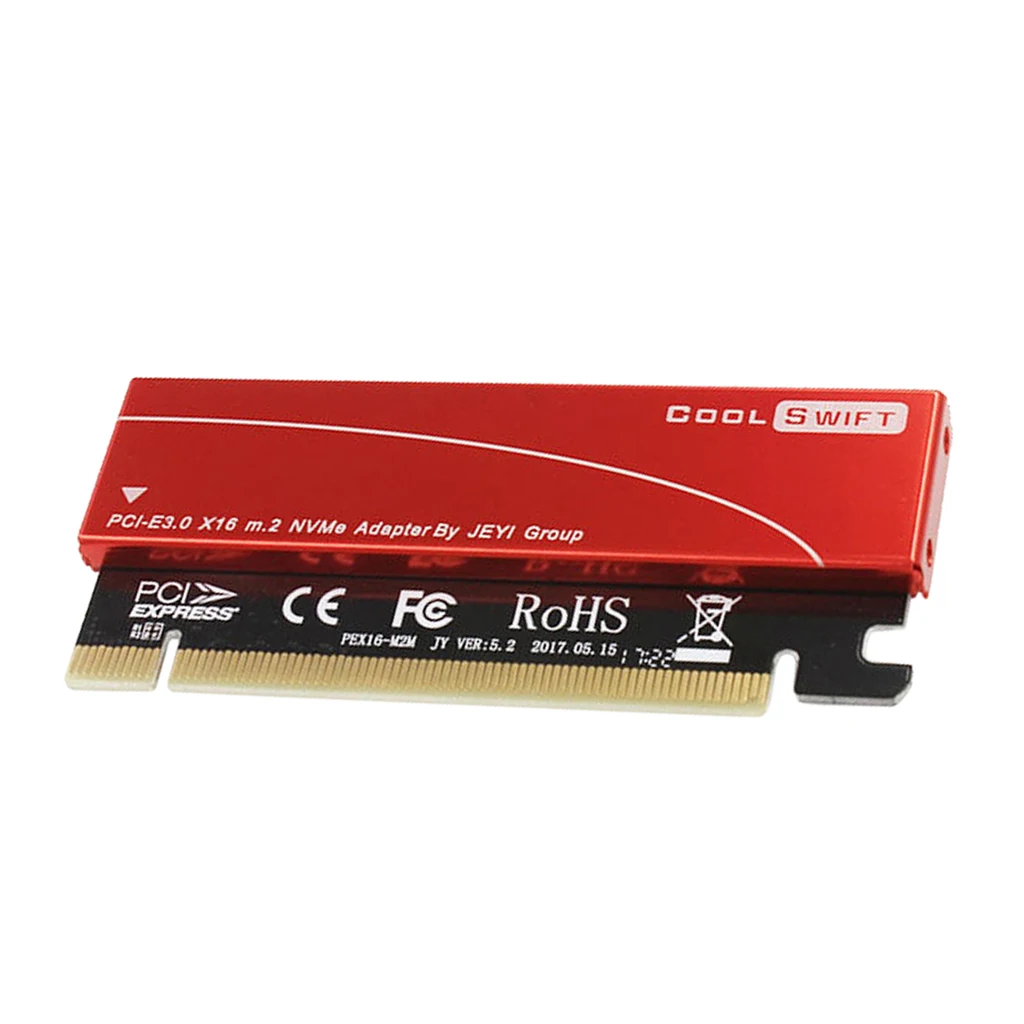 Dovewill NVMe M.2 NGFF SSD to PCIE 3.0 X16 Adapter Expansion Card with Heatsink Case