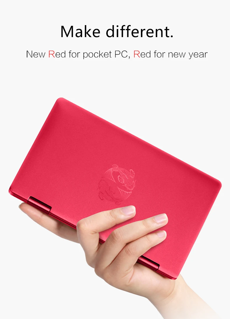 Новейшие красные Стиль планшетный ПК нетбук 7 "карманный компьютер Intel m3 8100Y Процессор с Распознавание отпечатков пальцев Bluetooth ips 8G 512G