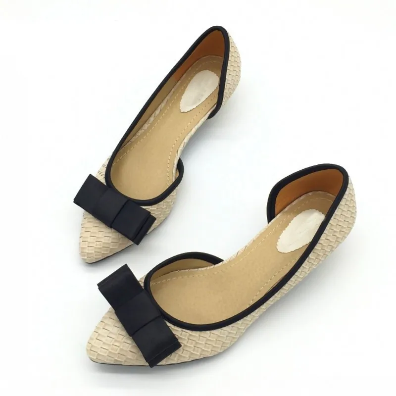 2016-Fashion-Two-Piece-Low-Heels-Pumps-Sexy-Women-Pointed-Toe-Spike-Heels-Shoes-Bowtie-Slip (1)