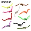 ICERIO 10PCS Brass Bead Head Squirmy Wormy Fly Trout Fly Fishing Lures Nymph San Juan Worm ► Photo 1/2