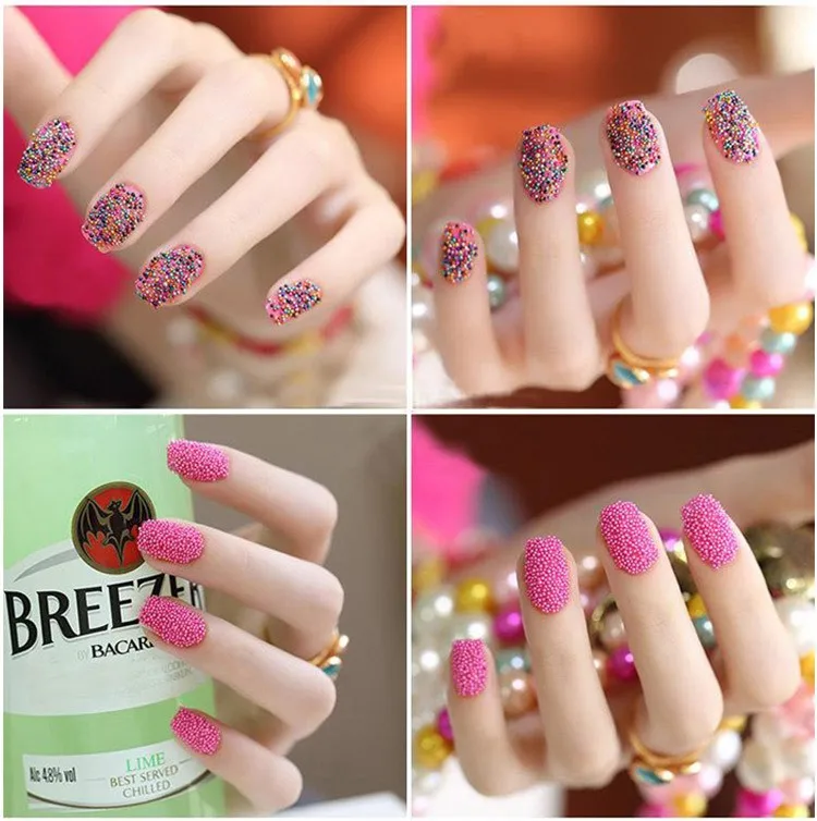 Fashion 3D Nail Art Caviar 12 Colors Beads Manicures And Pedicures Nail Art Decorations Hot Sales High Quality