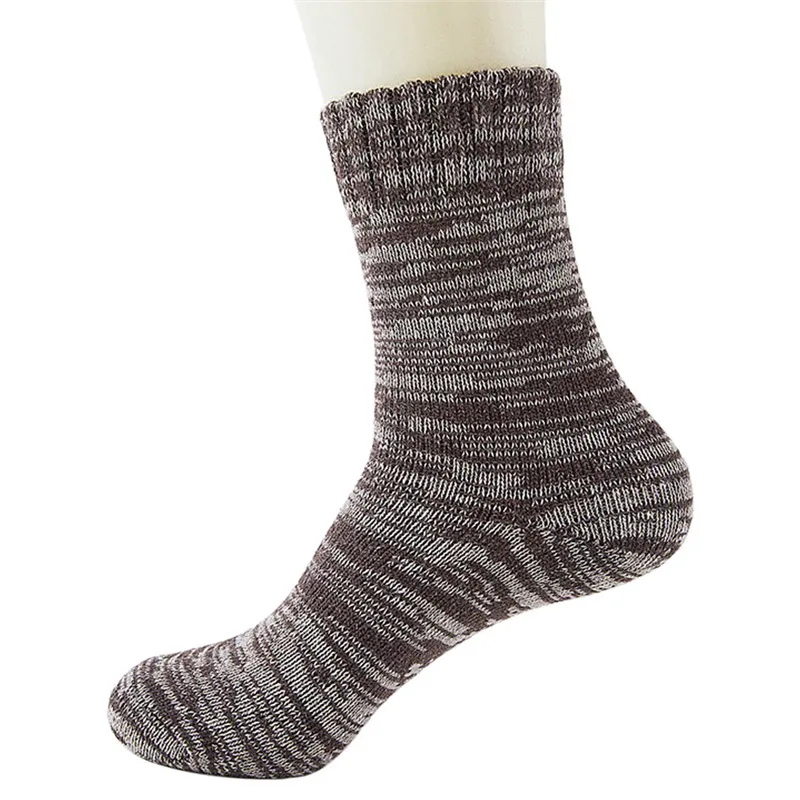 Мужские шерстяные зимние теплые длинные носки с геометрическим рисунком в полоску - Цвет: CF