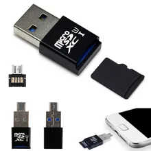 USB 3,0 5 Гбит/с мини кард-ридер адаптер супер высокая скорость OTG Micro SD/SDXC TF