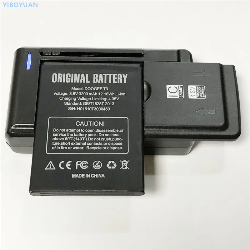 

3.8V 3200mAh H01610T3000450 For DOOGEE T3 Battery + SS-C1 Charger