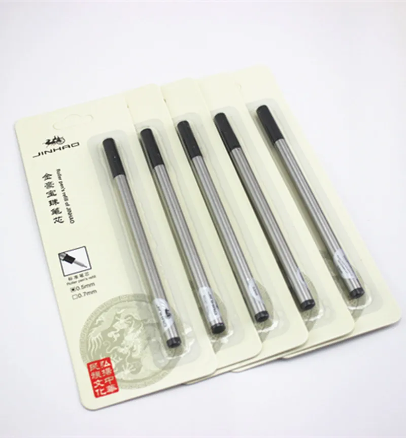 Высокое качество 5 шт. черный/синий 0.5 мм 0.7 мм СИБ Jinhao заправки чернилами для Jinhao Шариковая ручка прямые пополнения аксессуары