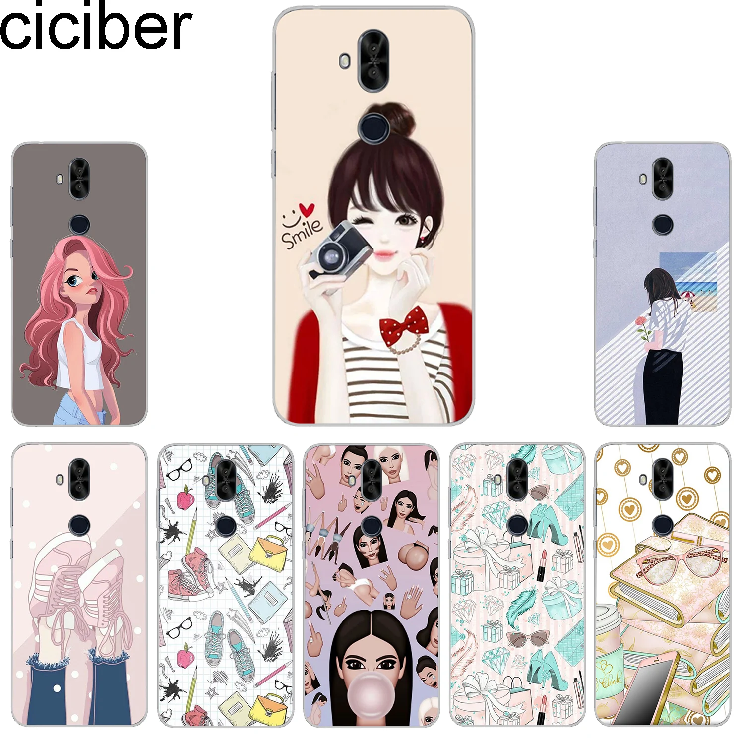 

ciciber Phone Cases For ASUS Zenfone 5 5Z 5Q Lite Max Plus (M1) Case Soft Back Cover ZE620KL ZS620KL ZC600KL ZB570TL Pretty girl