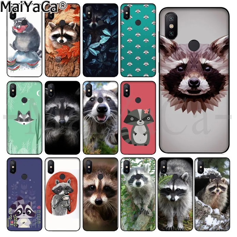 

MaiYaCa Animal raccoon DIY Luxury High-end Protector Phone Case for Xiaomi Redmi 5 5Plus Note4 4X Note5 6A Mi 6 Mix2 Mix2S