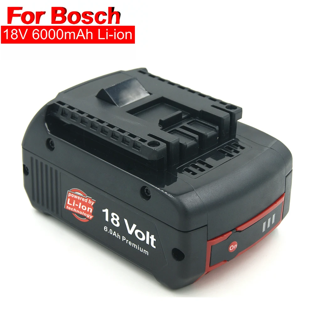 

Power Tools Replacement Batteries 18V 6.0Ah Li-ion for Bosch Rechargeable Battery BAT609 BAT610G BAT618 BAT620 BAT622 2607336092