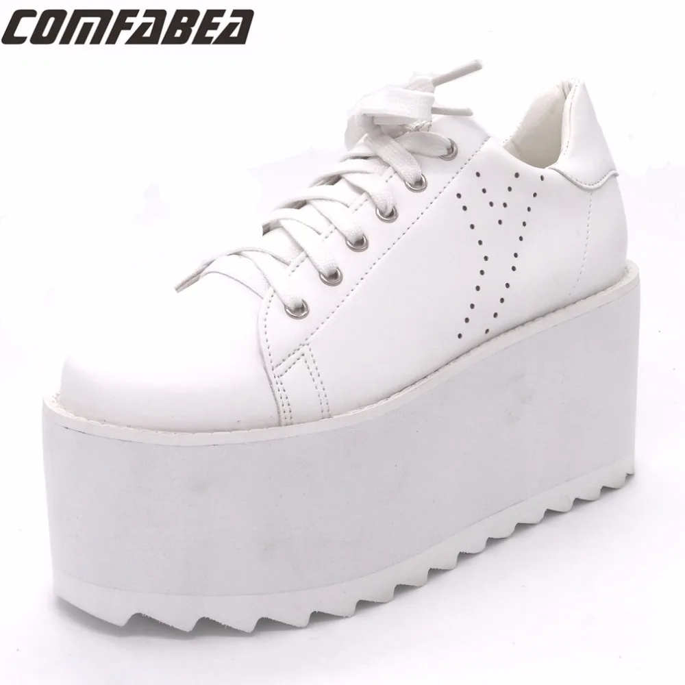 COMFABEA/Женская Осенняя обувь на платформе криперы повседневная для женщин