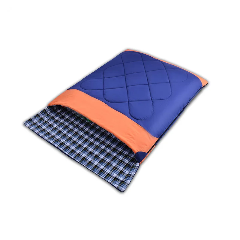 

2.8kg Double Outdoor Camping Hiking Sleeping Bag Thick Filling Cotton Light Envelope Bag Portable Couple Sleep Bags AA52047