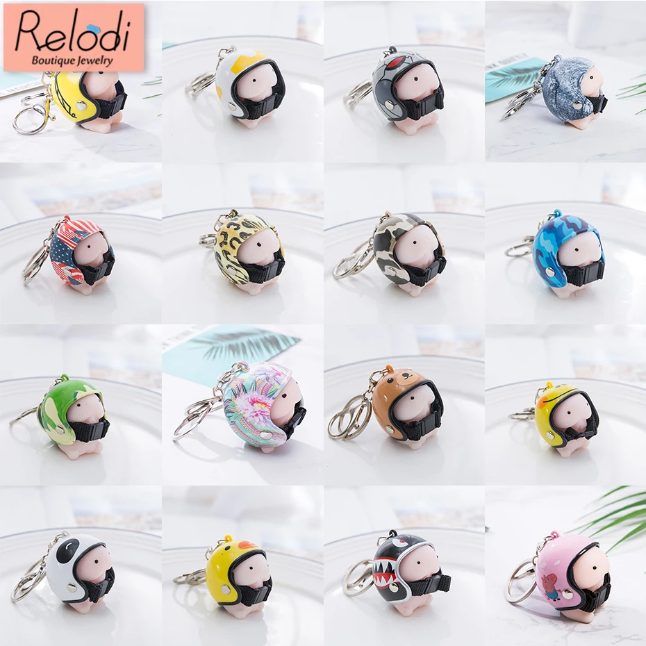 

Cute Helmet Small Tintin Hat Pokemon Key Chain Dingding Squishy Toy Keychain Charm Jewelry Women Bag Pendant Accessories SP1457