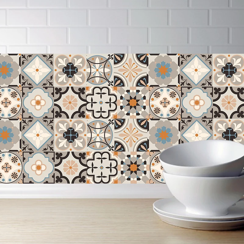 

100 X 20cmDIY Mosaic Wall Tiles Stickers 3D Kitchen Wall Sticker Bathroom Toilet Adhesive Waterproof PVC Wallpaper Waist Line
