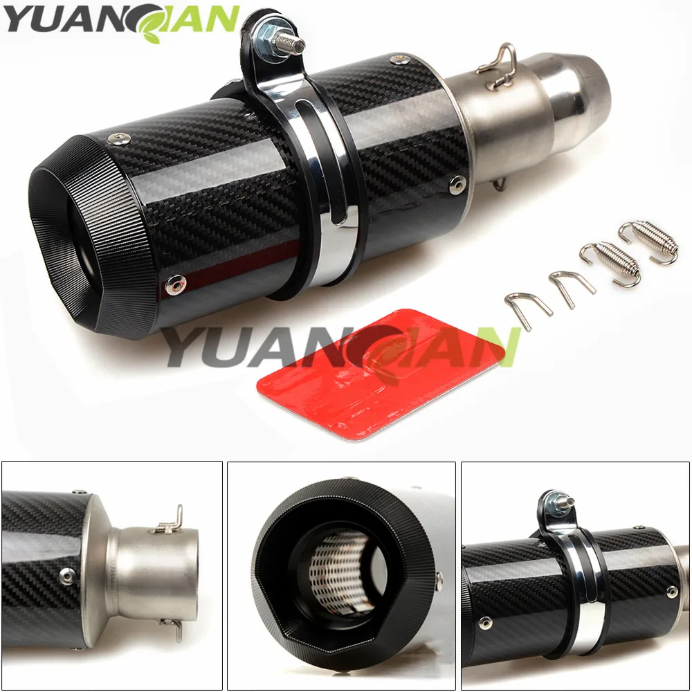 Motorcycle inlet 51mm Exhaust muffler pipe with 36 51mm connector for