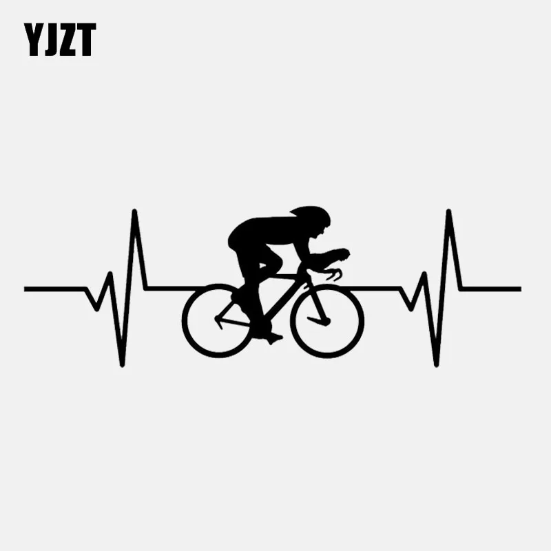 

YJZT 14.8*4.8CM Interesting Cyclist Decor Vinyl Car Sticker Silhouette Extreme Movement Personalized Graphic C12-1587