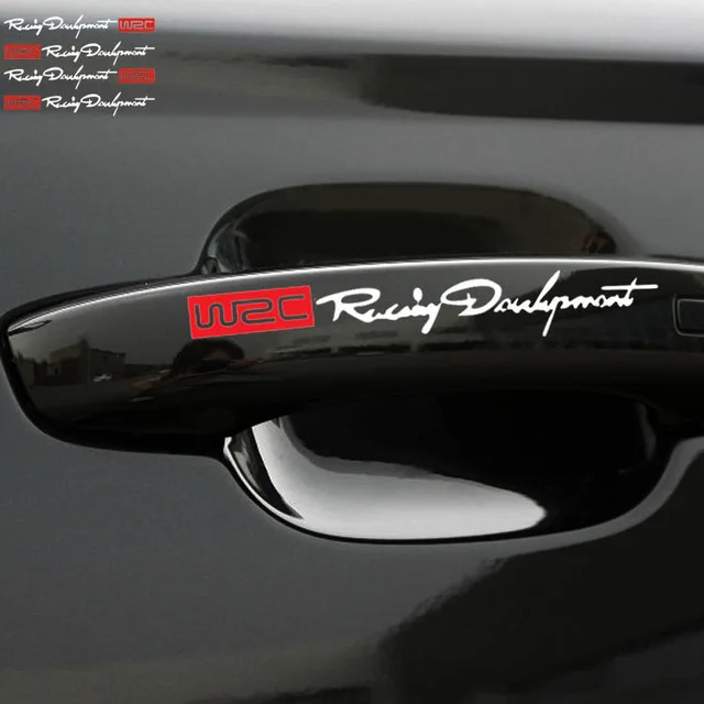 CAR styling Car Door Handle Stickers and decals Reflective Rally Car