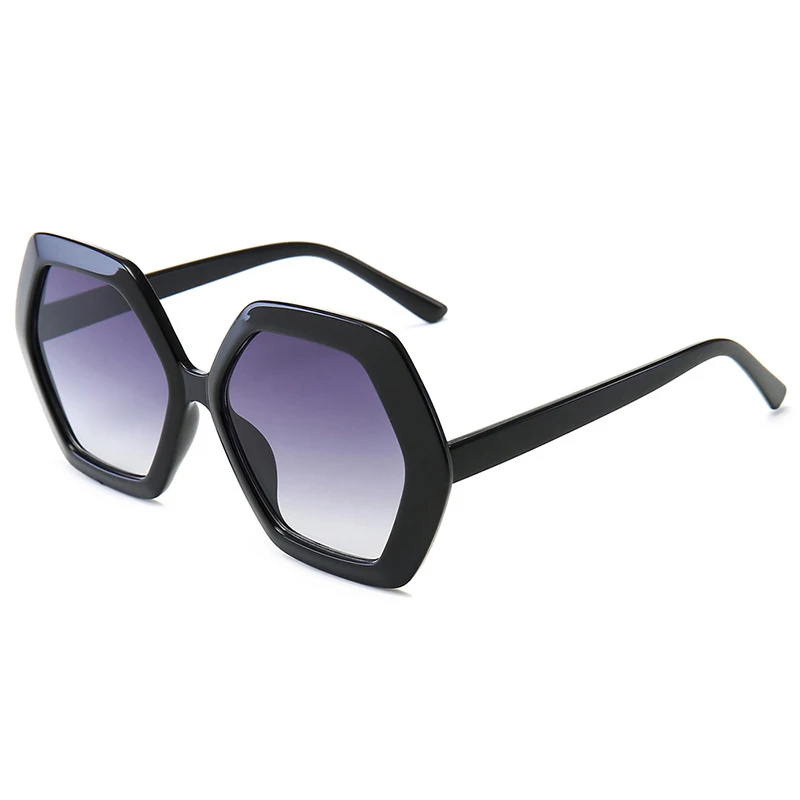 Новые шестиугольные Солнцезащитные очки женские модные роскошные брендовые дизайнерские красные фиолетовые градиентные нерегулярные женские очки Оттенки UV400 - Цвет линз: 1