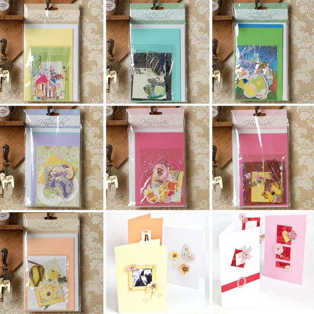 DIY Card Kit 16 Mini Cards Making Gift Pack For Children Day Kids Card  Craft Mini Cards - AliExpress