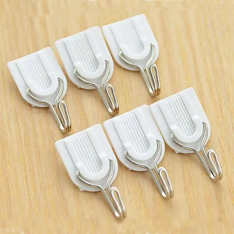 6X6cm OVINEE 24 Piezas Ganchos de Pared Adhesivo Ganchos de Comando Transparente para Colgador de Cocina Ba/ño Puerta Techo