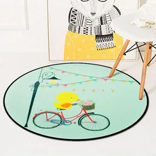 Мультфильм езда утка детская игра круглый ковер ковры Ползания одеяло коврики для гостиной украшения детские подарки Tapete