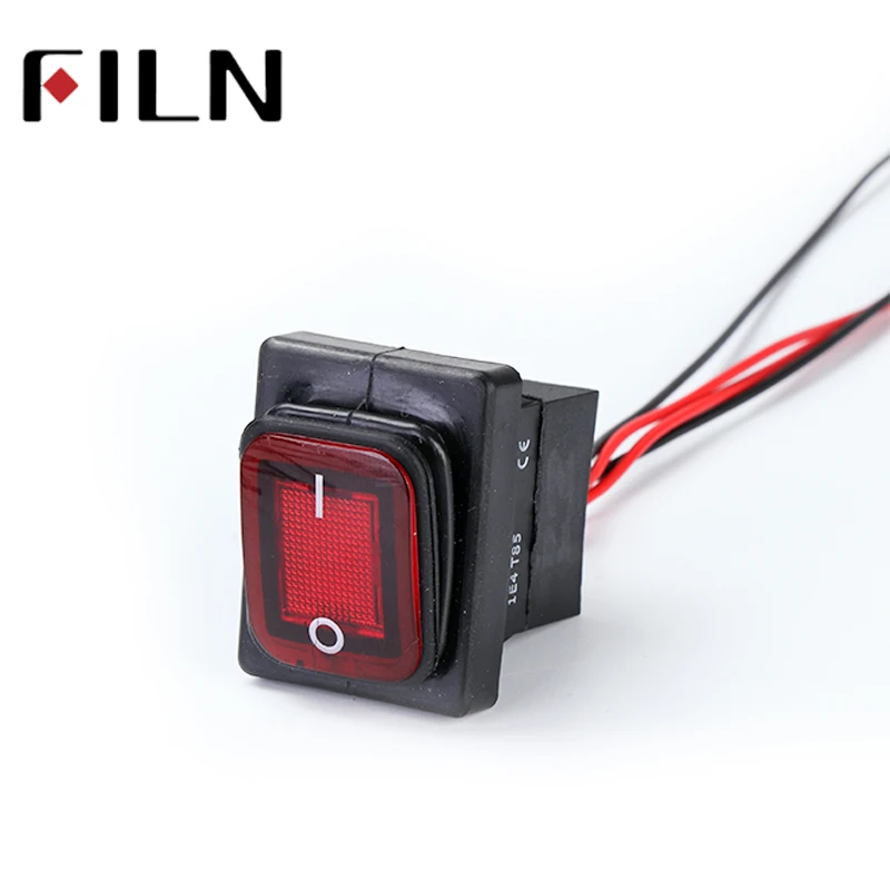 FILN IP68 4 pin Illuminated neon lamp  on off 30A heavy duty sealed waterproof boat rocker switch perforate 30 x 22 mm (3)