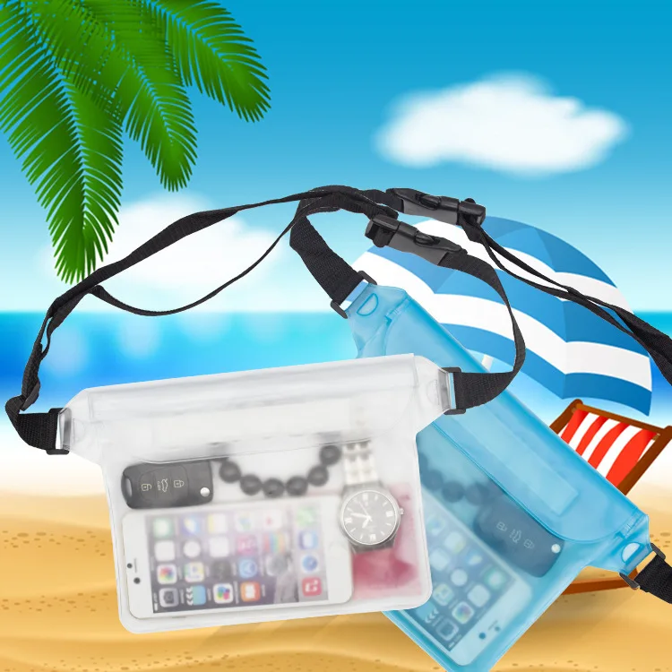 Открытый плавательный мешок пляжное Использование Универсальный тип уплотнения Мужчины Женщины Водонепроницаемый Поясная Сумка ПВХ сумка на пояс для iphone мобильного телефона