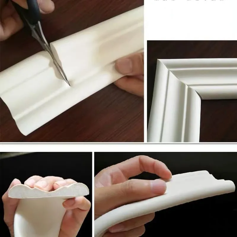  3D Wall Stickers Anti-collision Strips Frame Waist line Foam Baseboard kindergarten table corner ce - 4000038197400
