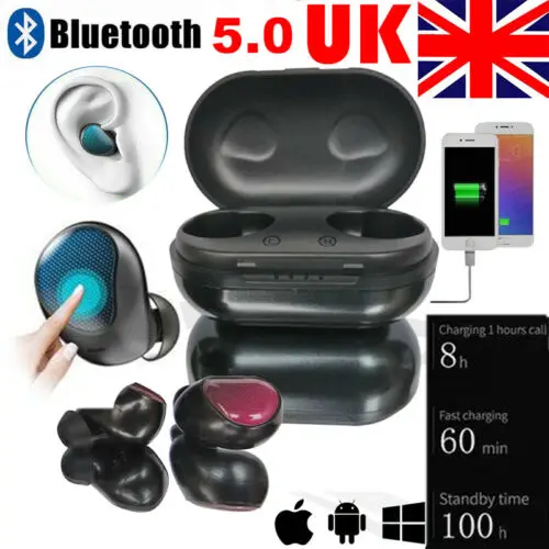 

Wireless Bluetooth 5.0 TWS Touch Control Stereo Earbuds Earphone Hot In Ear Earphones