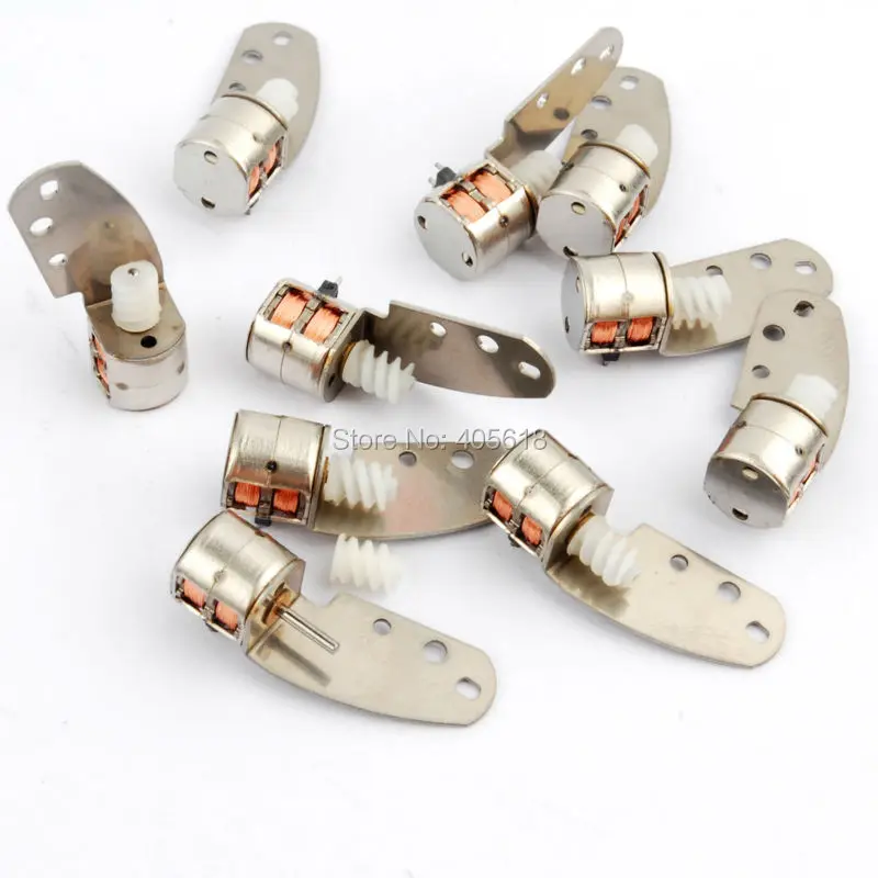 

15pcs Dia 6mm 3V 200mA 4 wires 2 Phase Micro Stepper Motor/Stepping motor 1000RPM with output worm