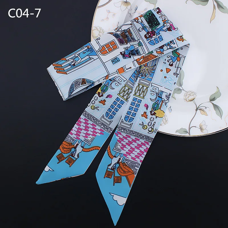 Twill Silk Scarf Women New Fashion Hair Bags Handle Decoration Tie Hand Ribbon Summer Euro Floral Print Small Magic Head Scarves Twill Silk Scarf Women New Fashion Hair Bags Handle Decoration Tie Hand Ribbon Summer Euro Floral Print Small Magic Head Scarves