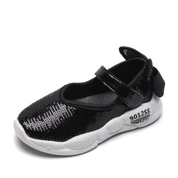 

Kids Shoes for Girl Children's Single Shoes Girls Sneakers Baby Sequin Princess Casual with Lovely Rabbit Ears SH019