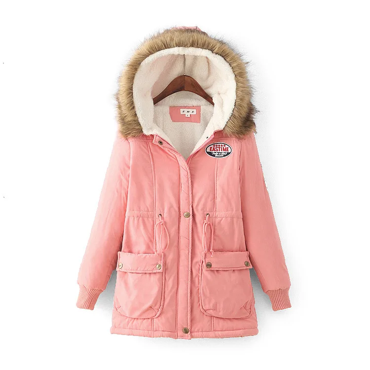 Capuchon Hiver Faxu Nouvelles De Veste Mince Femmes Col Fourrure Jaquetas 6 Doublure long 3 Feminino Parkas 4 1 5 À 2017 Épais Mujer Rembourré 2 Manteau Moyen Laine zqXZXA