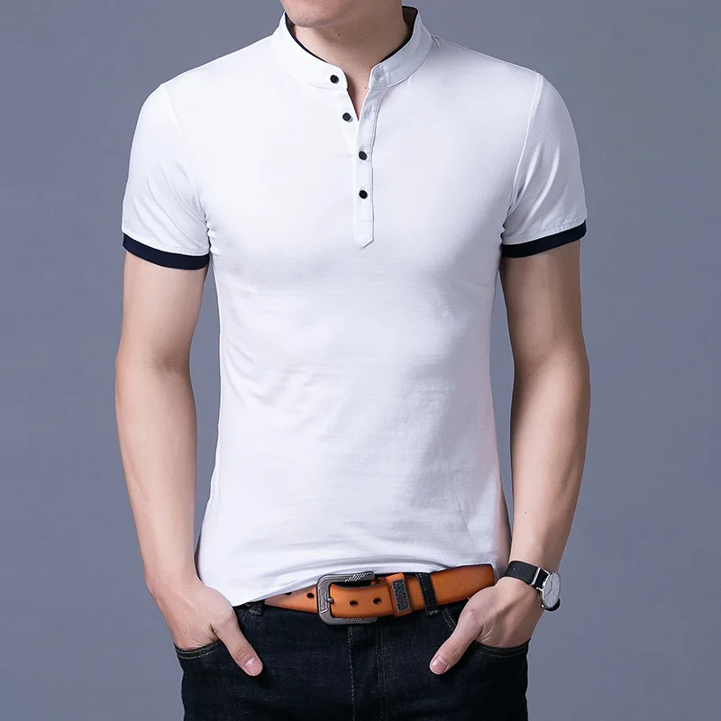 MRMT новая брендовая мужская Тонкая рубашка поло с короткими рукавами летние рубашки поло сплошной цвет хлопок воротник рубашки