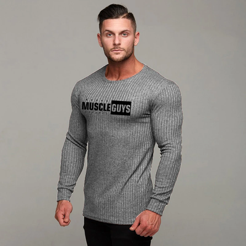 Wild Eigenlijk Whitney Muscleguys Merk Herfst Trui Heren Mode Toevallige Mannelijke Trui O hals  Slim Fit Breien Mannen Truien Truien|Truien| - AliExpress