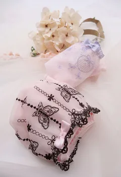 

Princess sweet lolita underwear Japanese Pink Embroidered butterfly, sweet and lovely girl brief, low-waist underwear BDJ060